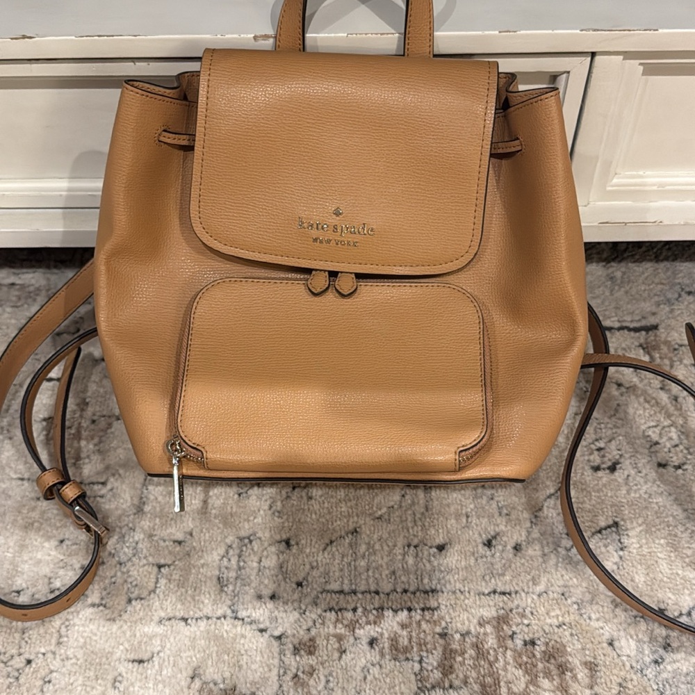 Kate Spade Camel Leather Backpack